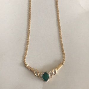Gorgeous emerald center stone necklace